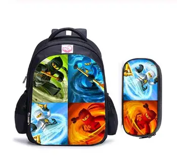 

16 Inch Cartoon Batman Ninja Schoolbag Children Printed School Bags Cartoon Book Backpack Daily School Backpack Gift
