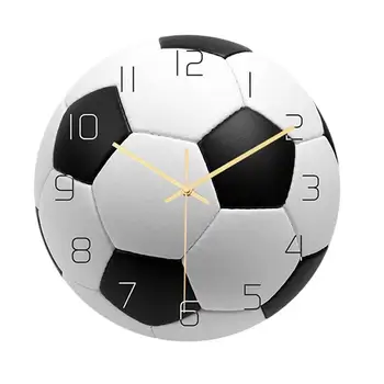 

Creative Wall Clock Acrylic Football Design Hanging Clock Mute Movement Decorative Wall Clocks Decor for Living Room Study
