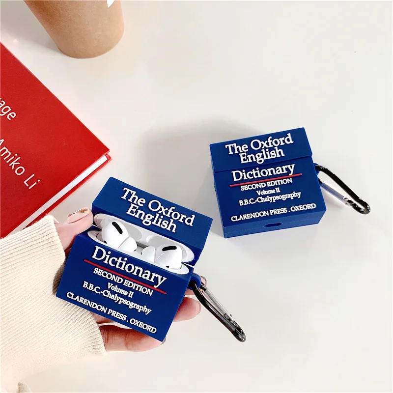 

For AirPods Pro Case 3D Oxford Dictionary Cartoon Soft Silicone Wireless Earphone Cases For Apple Airpod 3 Case Cute Cover Funda