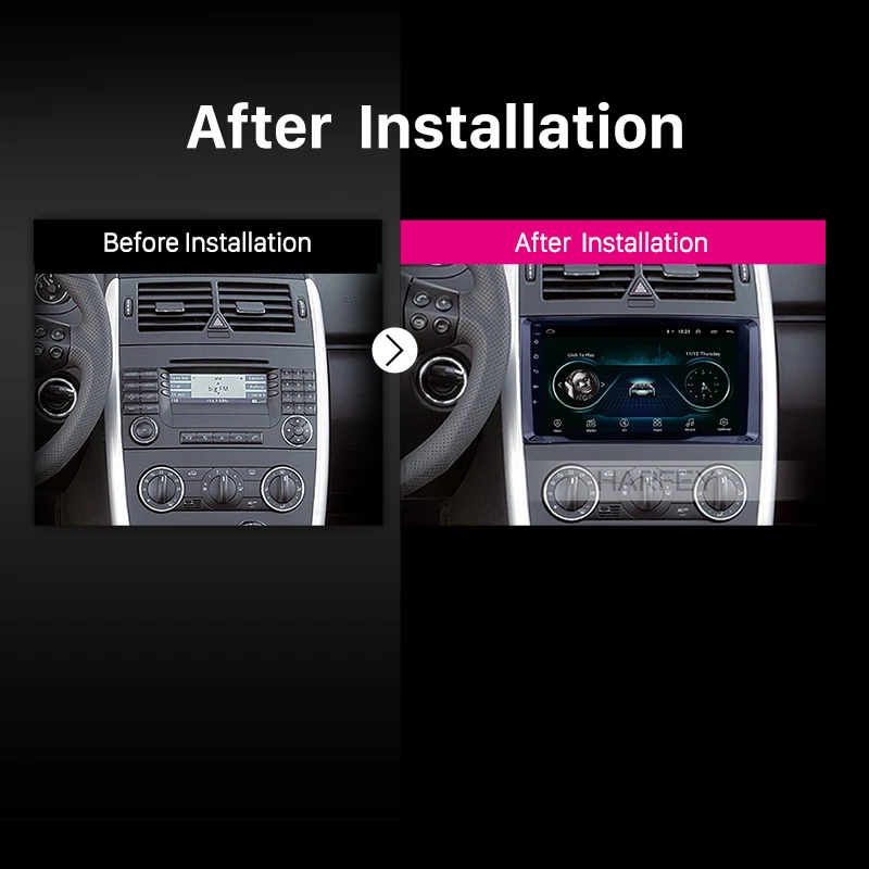 Discount Harfey 2 Din GPS Car Multimedia Player Android 8.1 Autoradio For Mercedes Benz B W245 B150 B160 B170 B180 B200 B55 2004-2012 5