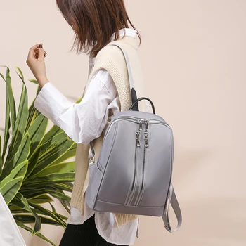 

Best selling women simple classical lady school light weight leisure bag backpack casual Oxford designer backpack for women