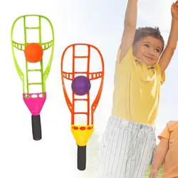 1Set Pragmatic Scoop Ball Net Bag Design Elastic  Racquet Ball Launch and Catch Balls   for Outdoor  Toss Ball Toy