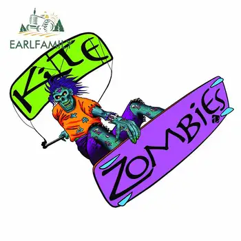 

EARLFAMILY 13cm x 10.3cm for Kite Zombies Auto Bumper Window Car Stickers Vinyl Material Personality Waterproof Creative Decal
