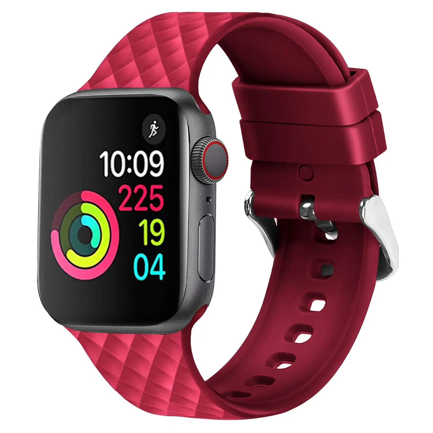 Силиконовый ремешок для Apple watch 5 ремешок 44 мм 40 мм iwatch ремешок 38 мм 42 мм ромбический узор ремешок для часов Браслет Apple watch 4 3 2 1 38