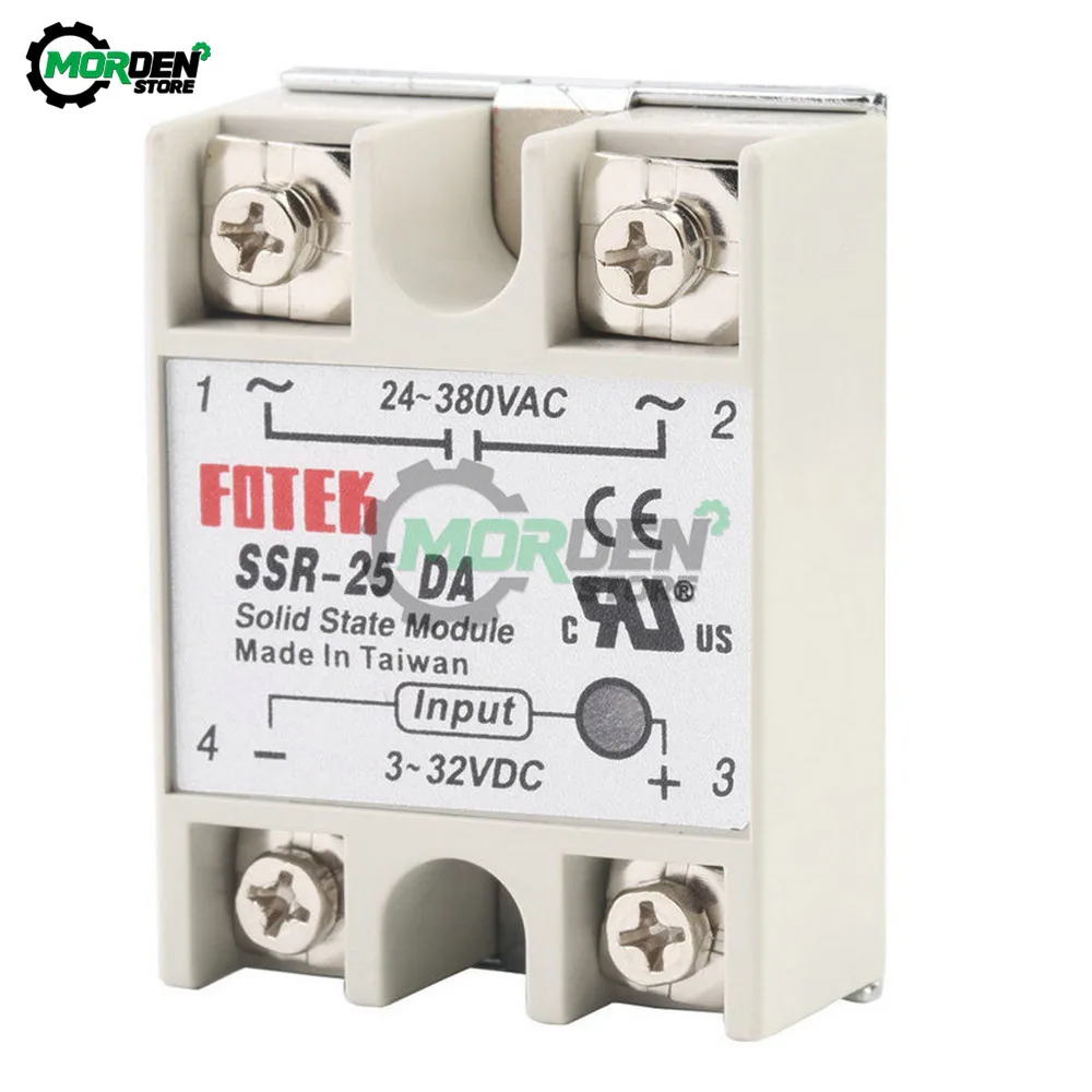 

SSR -10DA 25DA 40DA 50DA 60DA 100DA DC Control AC SSR Single Phase Solid State Relay