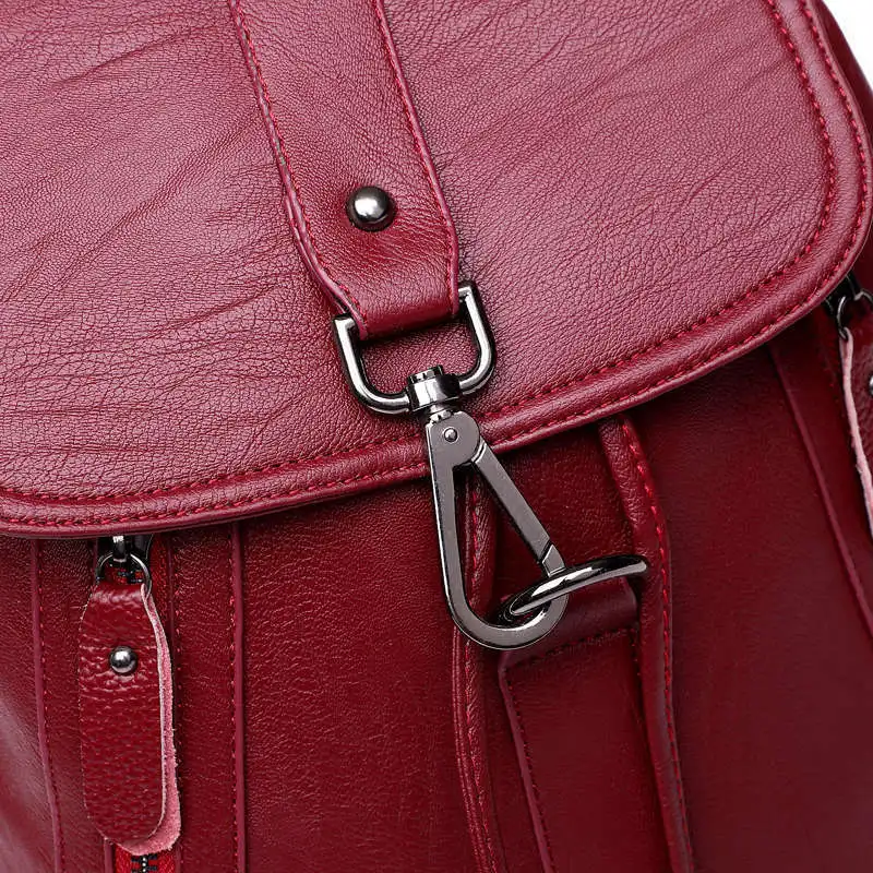 Женские кожаные рюкзаки, рюкзак для путешествий, Sac A Dos Femme, винтажный рюкзак для девочек, Mochilas, Большой Вместительный школьный рюкзак