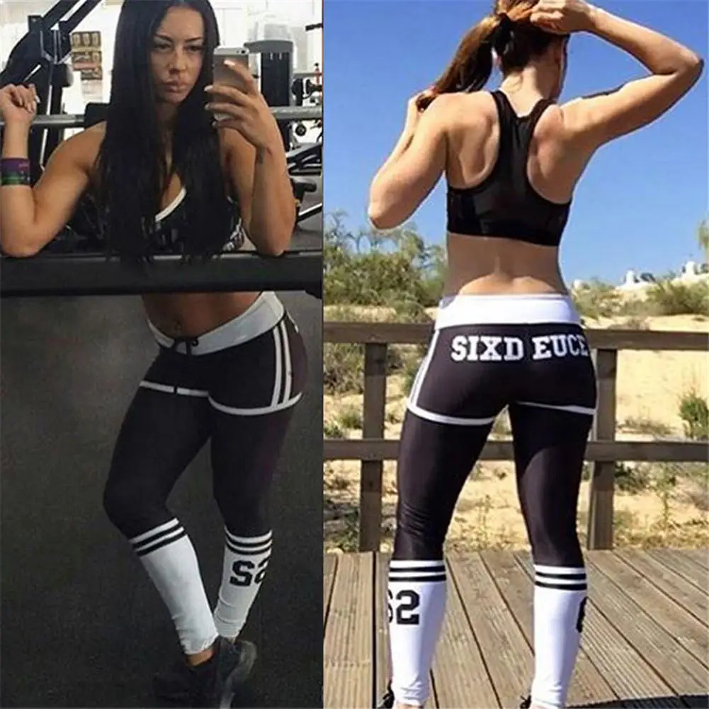 

Running Tights Pants Fashionable Sports Style Tight And Hips Lifting Slimming Leggings Stylish Breathable Printing Yoga Pants