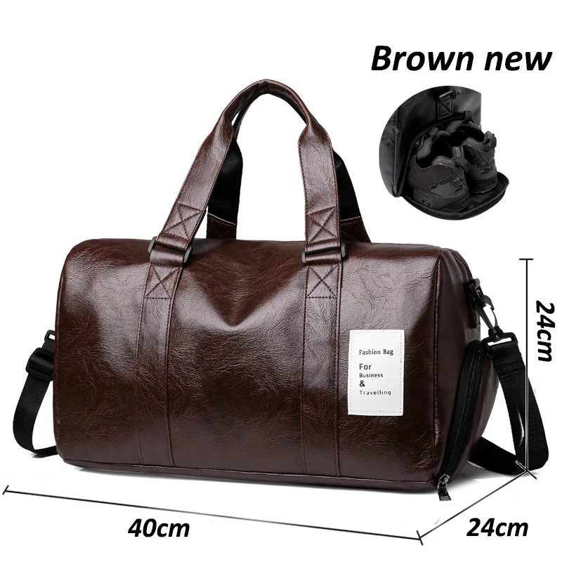 【CTHY＋Rich I】LEATHER TRAVEL BAG [NANO] Men Leather Travel Bags Training Large Duffle Independent Shoes