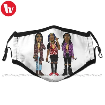 

Migos Mouth Face Mask Migos Facial Mask Funny Kawai with 2 Filters for Adult