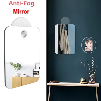 

Acrylic Anti-Fog Shower Mirror Fogless Shaving Shave Mirror 13*17cm Bathroom Washroom Travel For Man Shaving Mirror