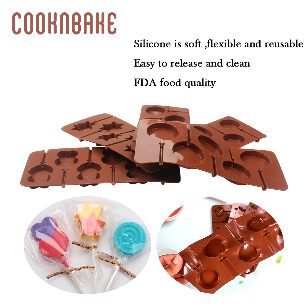 COOKNBAKE леденец плесень 8 шт силиконовая форма для Цветок Конфеты Шоколад Форма
