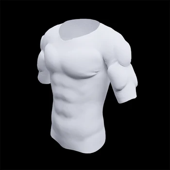남성 ABS 보이지 않는 패드 셰이퍼 가짜 근육 가슴 탑 소프트 보호 남성 스폰지 강화제 언더 셔츠
