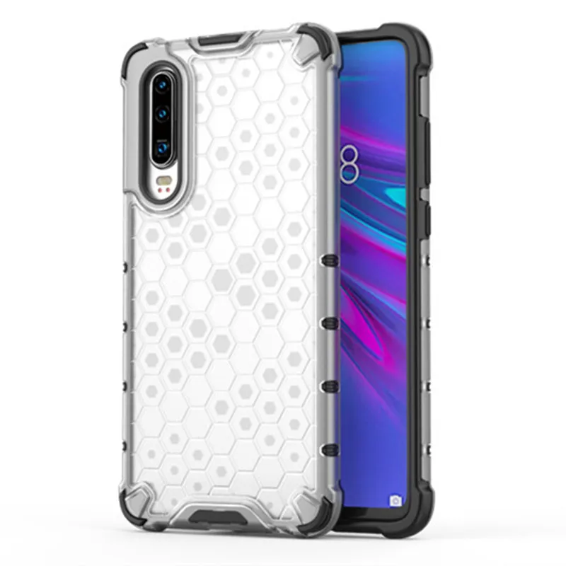 

Clear Ultra Thin Slim Cover for Huawei P30 Pro Lite Mate 20 Case Honeycomb Anti-Scratch Shock Protection Cover For Huawei Nova 5