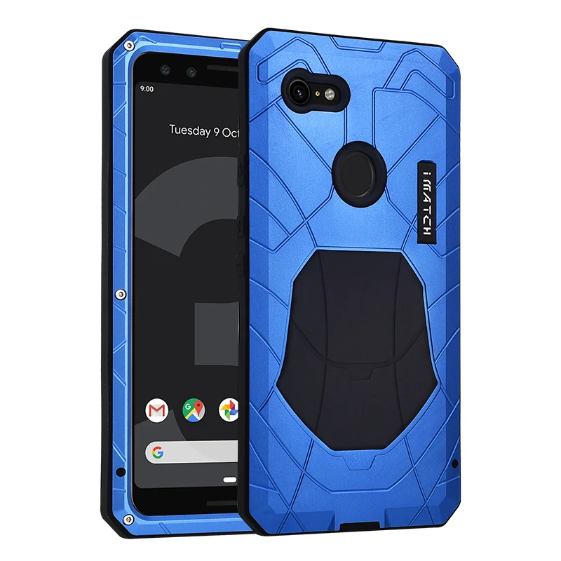 

Daily Waterproof Case For Google Pixel 3/ Xl Shockproof Heavy Duty Tank Silicone Aluminum Metal Cover For Google Pixel 3 Xl Case