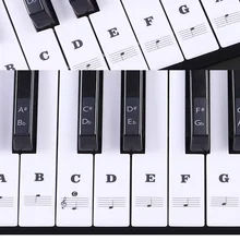 Фортепианная наклейка прозрачная клавиатура фортепиано наклейка 37/49/54 ключ электронная клавиатура 88 ключ фортепиано Stave Note наклейка для белые клавиши