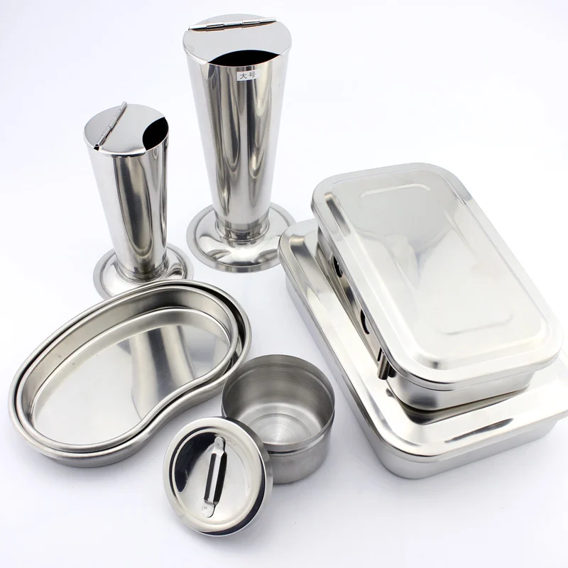 Tenacillas de tubo Wenxiu, tanque de algodón, cilindro de alcohol, disco curvo de cintura, disco cuadrado, caja de aluminio de acupuntura, acero inoxidable 304