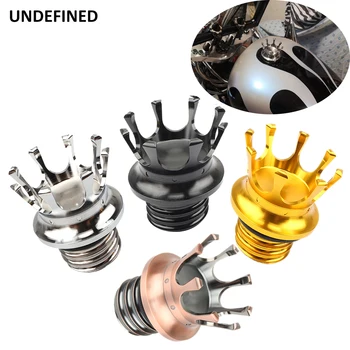 

Motorcycle Crown Fuel Gas Tank Cap CNC Black Oil Caps for Harley Sportster 883 XL 48 Softail Dyna FXD FLST Road King 1996-2019