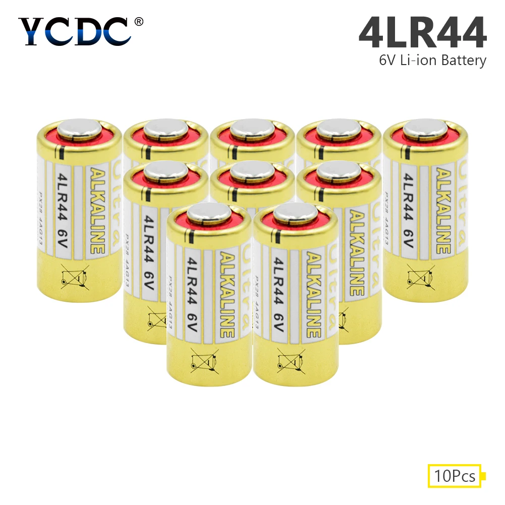 Высокое качество 10 шт. 4LR44 6V 150 мА/ч сухой щелочной Батарея для дрессировки собак