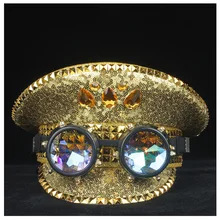 Стимпанк, модная Мужская и Женская Полицейская шляпа с классами, военная шляпа капитана, шляпа для взрослых, 3 размера