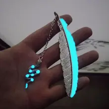 Светящиеся перья семь звезд закладки в виде змеи Ретро звезда месяц шпильки изысканный зернистый светильник металлические флуоресцентные закладки в виде змеи