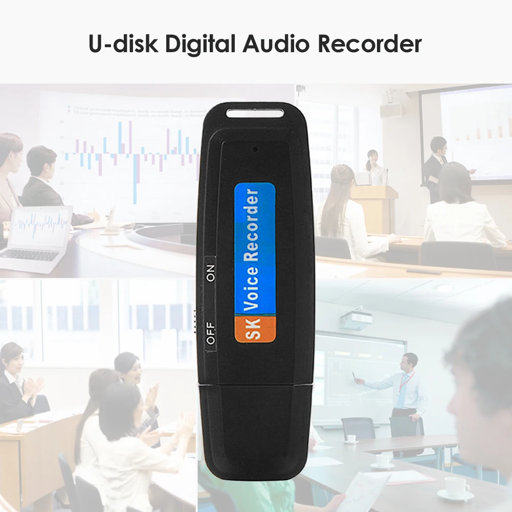 Rechargeable U-Disk Portable USB Digital Audio Voice Recorder Professional Mini Dictaphone Activated Up to 32GB | Электроника