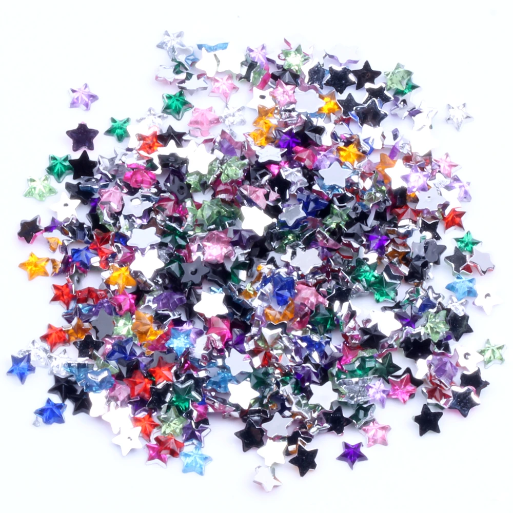 00 mixed colors 3 мм, 40 г, 10000 шт, акриловые стразы с пентаграммой, для мобильного телефона, ПК, для автомобиля, сделай сам, наклейки, хрустальные бусины, для рукоделия, украшения - Цвет: 00 mixed colors