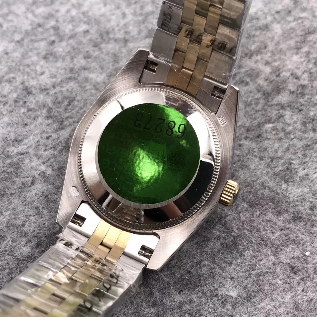 Роскошные брендовые новые женские автоматические механические часы Datejust из нержавеющей стали с сапфировым серебром 18 к желтым золотом и черными бриллиантами 31 мм