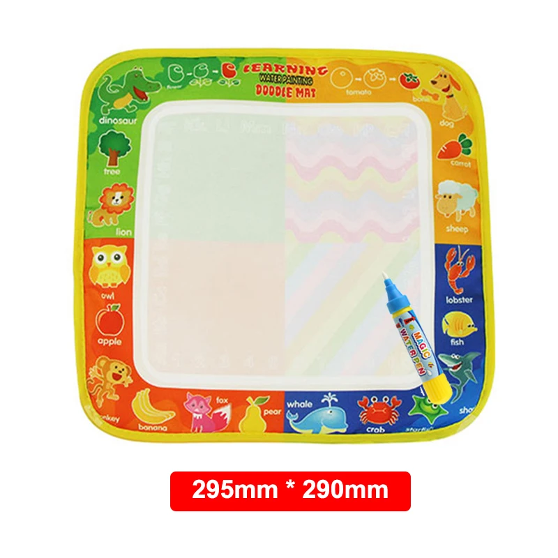 5 Styles Doodle Water Drawing Mat with Magic Pen Non-toxic Water Painting  Mat Montessori Early Education Drawing Toy for Kids