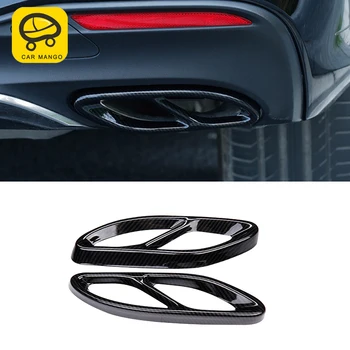 

CarManGo For Mercedes Benz GLE ML GL GLS Auto Car Tail Pipes Exhaust Pipe Frame Cover Trim Sticker Chrome Exterior Accessories