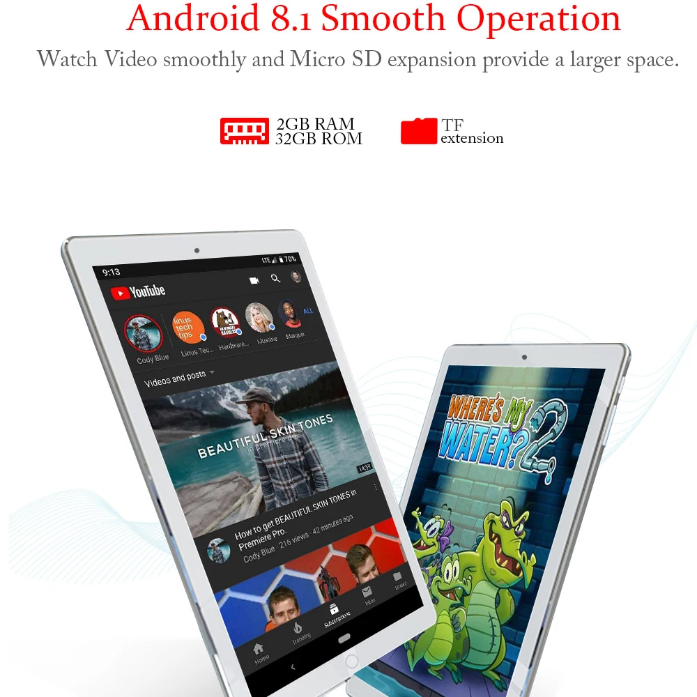 Планшет ANRY 10 1 дюйма 1280*800 4G Восьмиядерный процессор MTK6737 ОС Android 8 2 Гб ОЗУ 32 ПЗУ GPS LTE