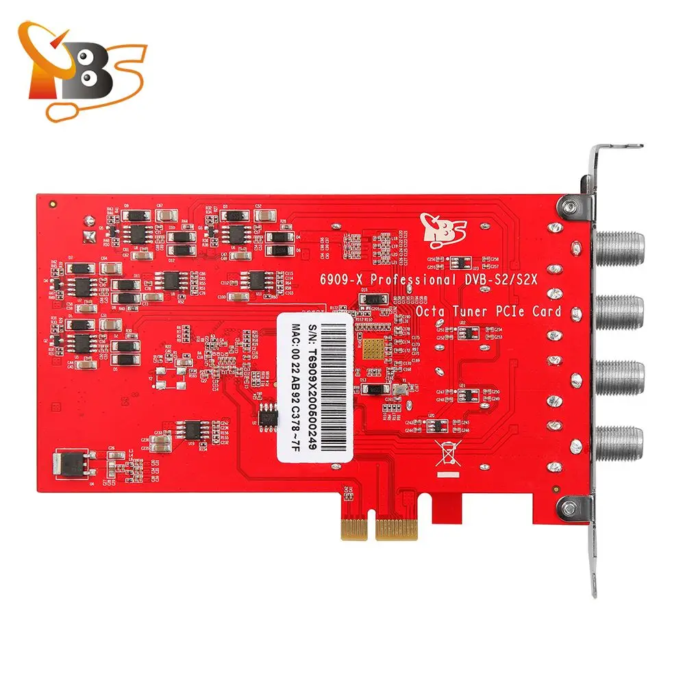 TBS6909X DVB S/S2/S2X 8 ядерный ТВ тюнер PCIe карты для просмотра и Запись спутник FTA