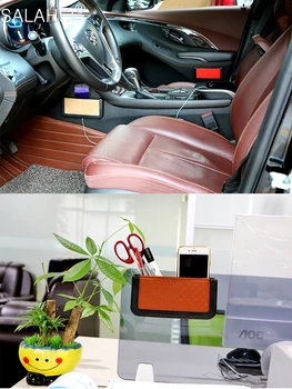 

Multifunction Car Pouch Bags Car Storage Box Collecting Bag For Cards Mobile Phone Sticky Bag Interior Accessories