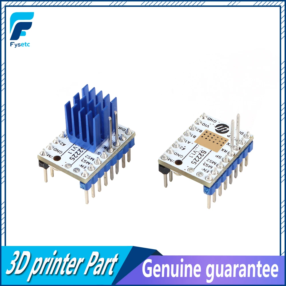 TMC S2225 V1.1 스테핑 모터 드라이버 스텝 스틱 음소거 드라이버, 256 마이크로스텝 전류 2A UART 교체 ...