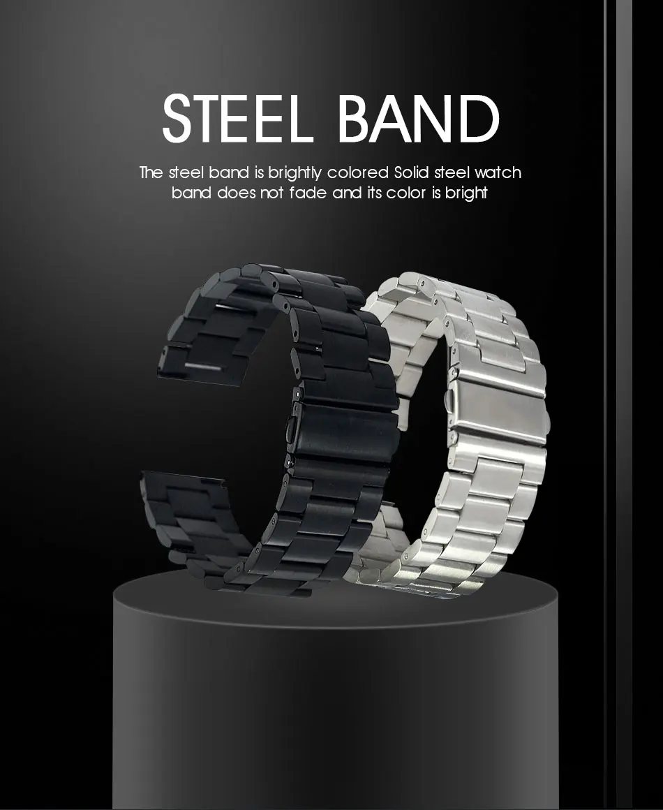 

22mm Watch Band steel Watch Straps Watchbands Watch Accessories High Quality 22mm steel watch strap
