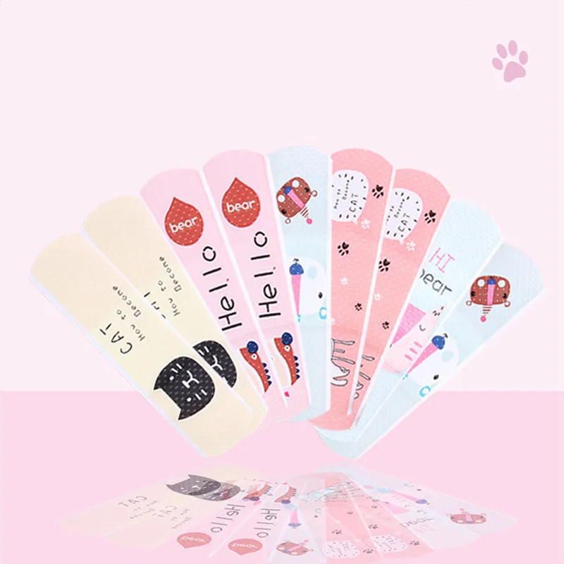 Vendas con patrones variados para niños, tirita bonita de dibujos animados, para escuela, oficina, estudiantes, suave, 5 uds.