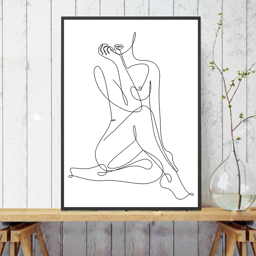 Sexy-Lady-Body-Line-Art-Painting-Nude-Naked-Woman-Yoga-Canvas-Poster-Abstract-Line-Drawing-Print (3)