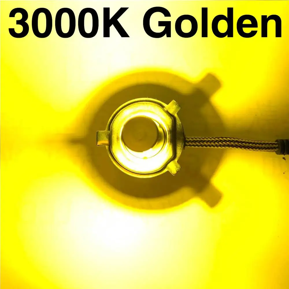 2pcs Car Headlight Bulbs LED H1 H3 H4 H7 H8 H11 HB3 HB4 9005 9006 C6 Bulb 3000K 6000K 8000K 24V 12V Auto Fog Lights Universal