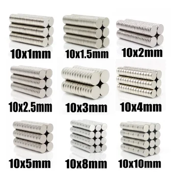 

20~500Pcs Round Magnet 10x1 10x2 10x3 10x4 10x5 10X8 10x10 Neodymium Magnet Permanent NdFeB Super Strong Powerful Magnets 10*1.5