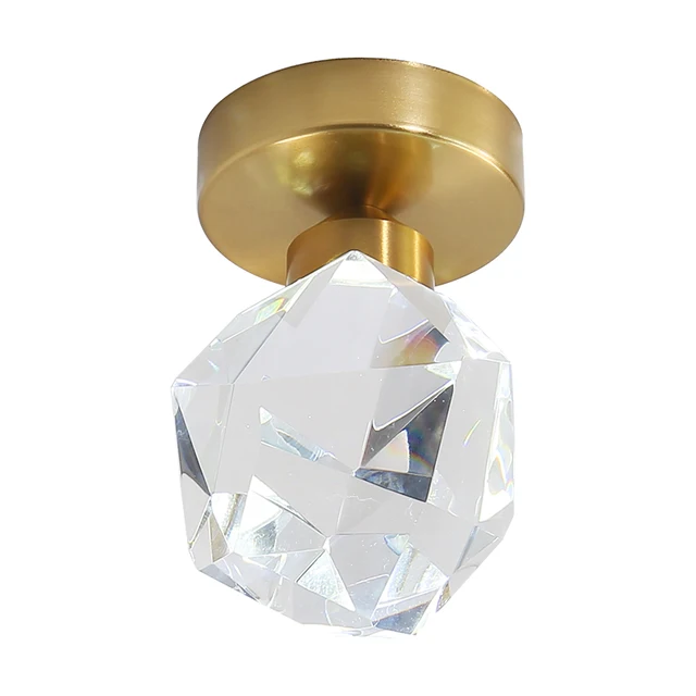 Led Crystal Ceiling Lights Modern For Bedroom Living Room Kitchen Corridor Aisle Entrance Decoration Diamond Indoor Ceiling Lamp B type