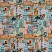 Дневник путешествия напечатанный Чистый хлопок ткань, рюкзак penbag скатерть, скатерть, декоративная ткань, занавес напечатанный холст DIY