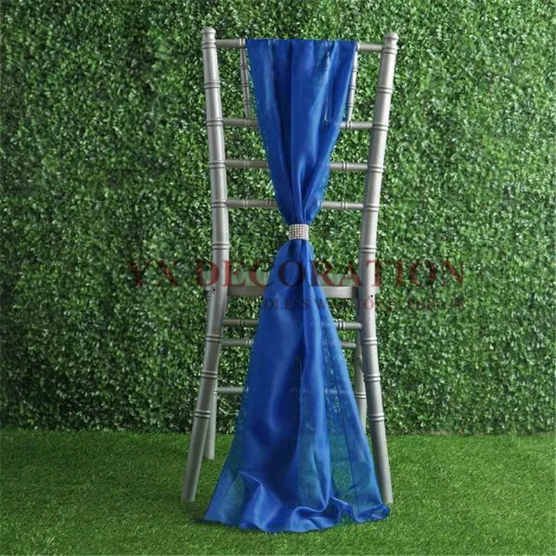 Цена 55x200 см Chiavari шифоновый Стул Sash Chai крышка капюшон с пряжкой для банкета свадебные украшения