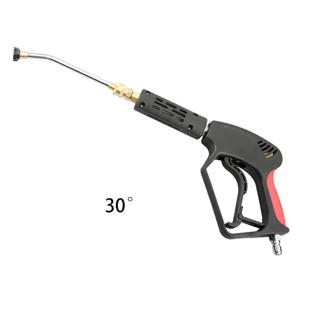High-pressure car wash water gun head 30 ° long curved rod Nozzle Extension Rod Washer Cleaner Car Tools Home Garden watering4FM