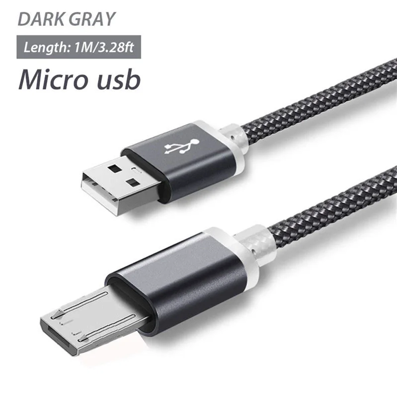 Gray Micro usb cable 10 мм Micro USB кабель для Oukitel K10000 Pro U16 HOMTOM Zoji Z8 Z7 Nomu S10 Pro S20 S30 mini Guophone V19/адаптер кабель для зарядного устройства - Тип штекера: Gray Micro usb cable