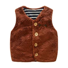 18 осенне-зимний хлопковый жилет теплый жилет из вельвета с открытыми пуговицами хлопковый жилет с вышивкой панды