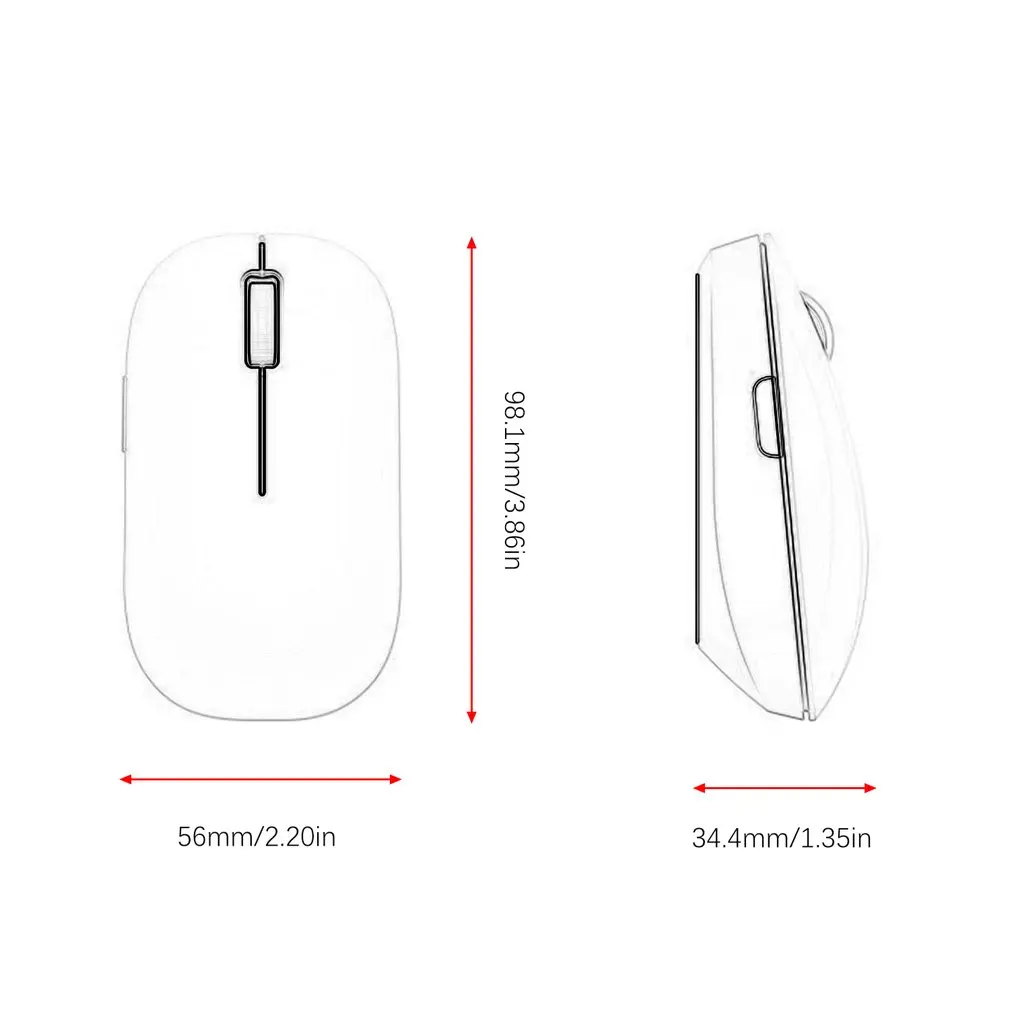 Оригинальная Xiaomi Mi беспроводная мышь удаленный беспроводной оптический RF 2,4 ГГц 1200 dpi двойной режим подключения компьютера Windows 7/8/10