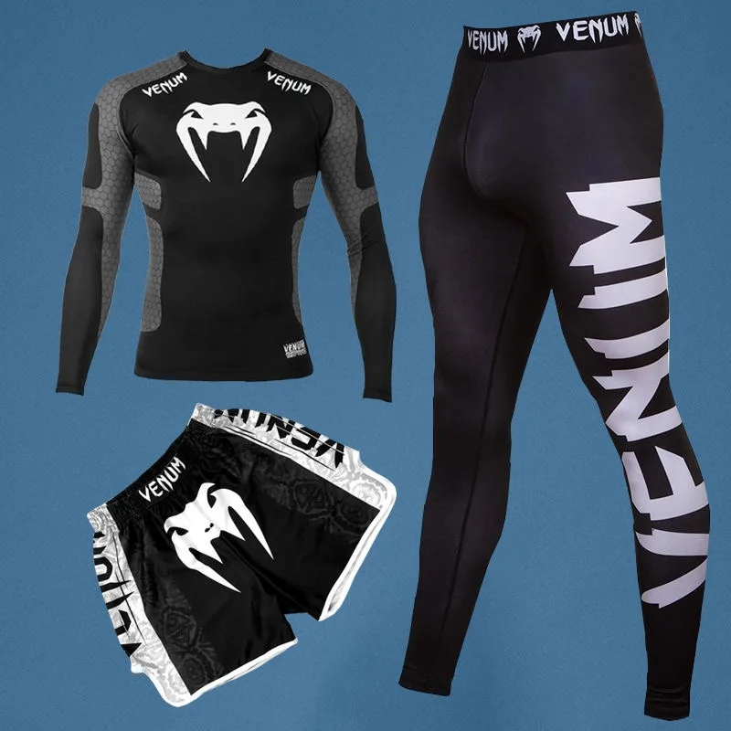 

High Quality Compression Men's Sports Suits Quick Dry Running Sets Clothing Sport Joggers Workout Gym Fitness Tracksuits Running