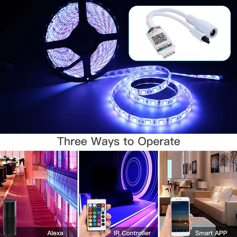 LED Bluetooth Controller with Remote Control 5050 Adjustable 3528 Bluetooth Controller Universal Mini RGB Home Decor Smart