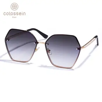 

COLOSSEIN Hexagon multicolor sunglasses women's retro brand designer classic sunglasses ladies sunglasses mirror female eyes