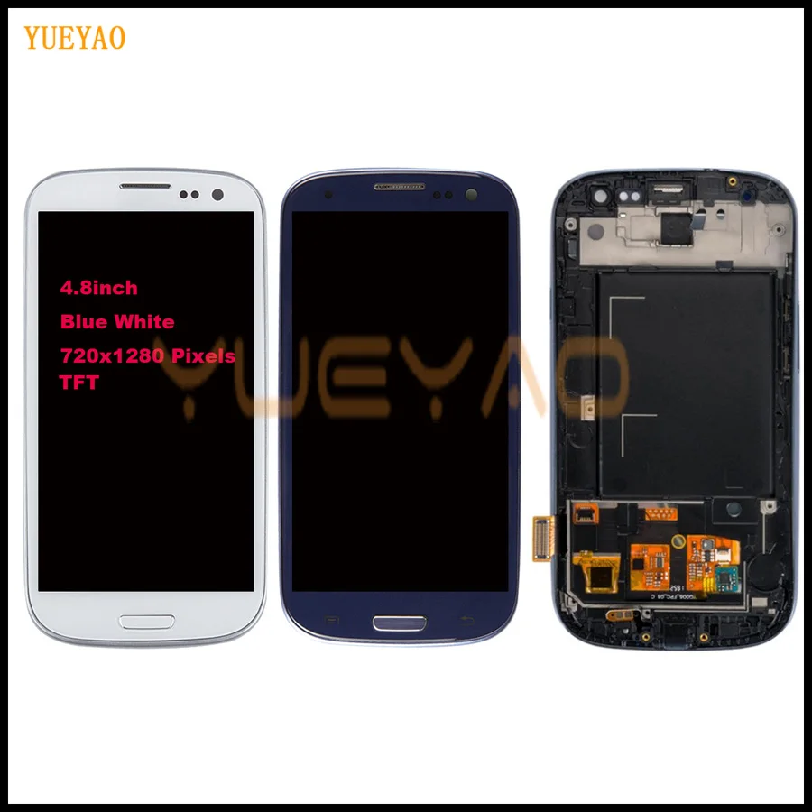 Цена I9300 LCD для SAMSUNG Galaxy S3 i9300i экран дисплея с рамкой Замена для SAMSUNG Galaxy S3 LCD i9301 i9308i i9301i