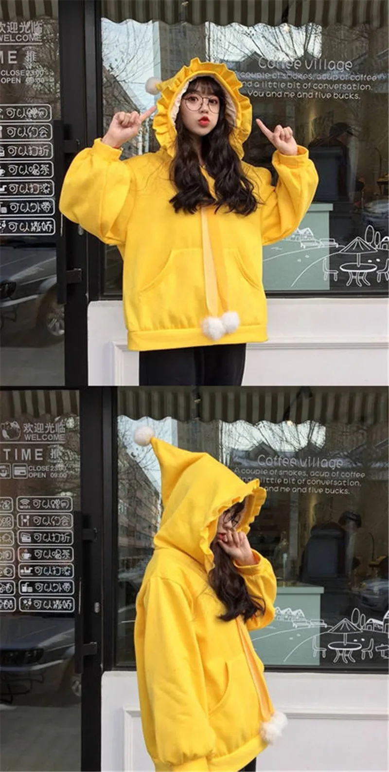 Harajuku Модные женские толстовки, милый Рождественский свитшот, милые свободные женские пуловеры, осенние толстовки больших размеров, повседневные зимние топы
